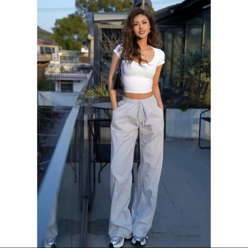 Spring and summer women's sports pants loose fashion trend